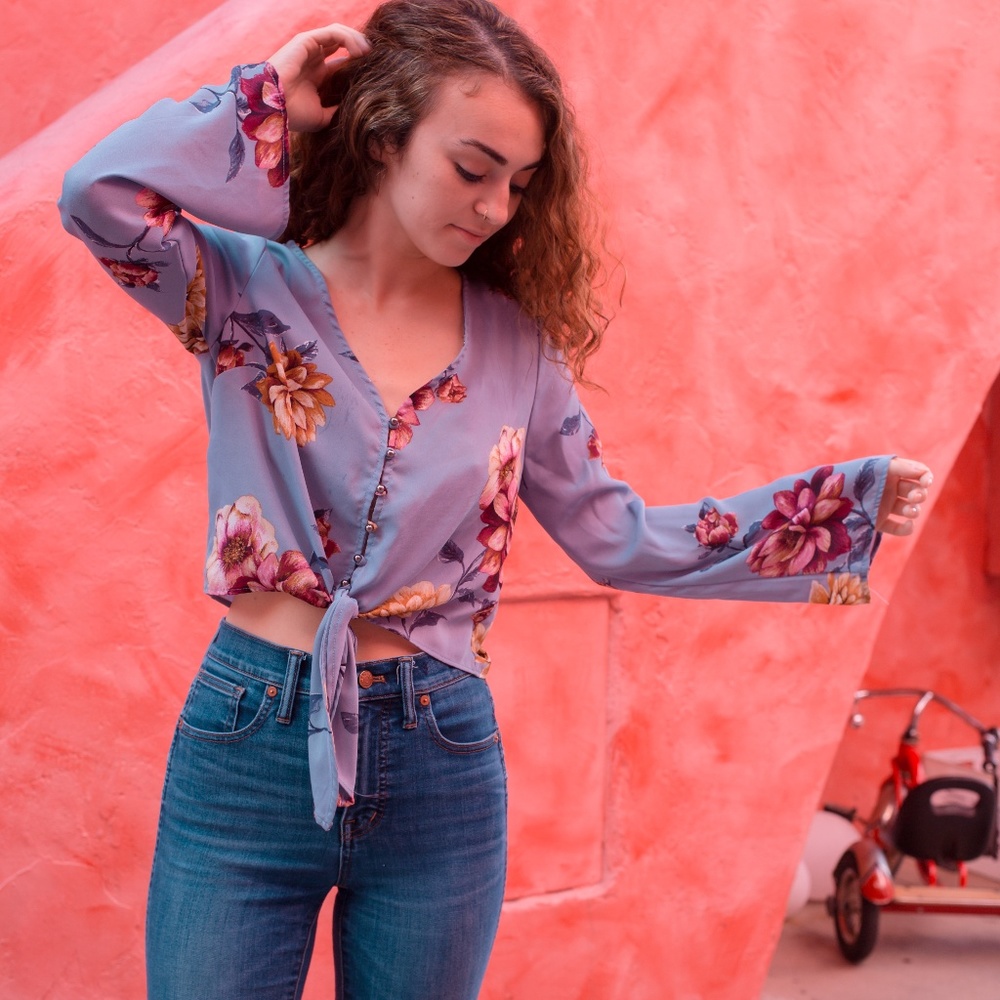 Floral Flowy Crop